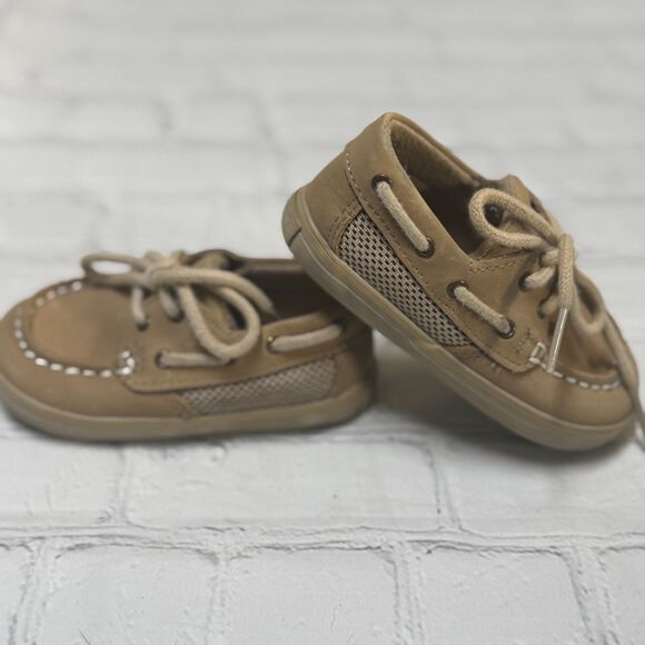 Sperry Intrepid Tan Toddler Boat Shoes - Picture 2 of 6